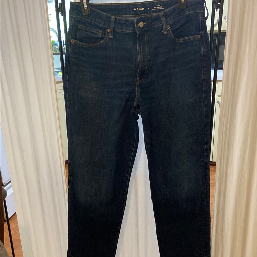 Old Navy Men's Dark Indigo Straight Jeans